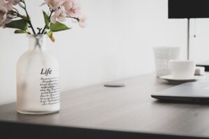 flower vase, decoration, workspace